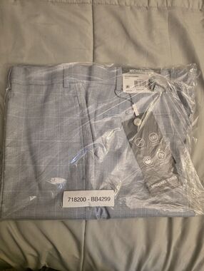 Michael Kors Light Blue Plaid Dress Pants - NWT